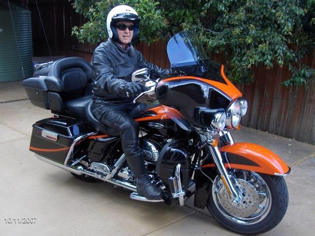 Ray Newland on his motorbike