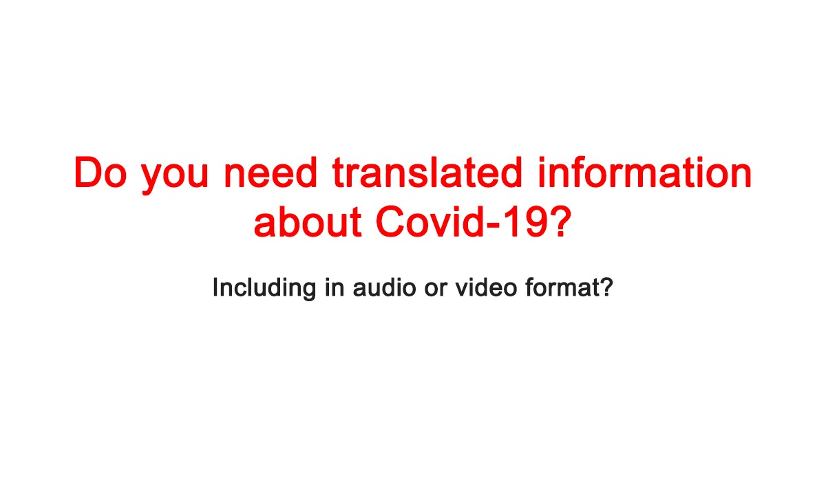 Do you need translated content about Covid 19?